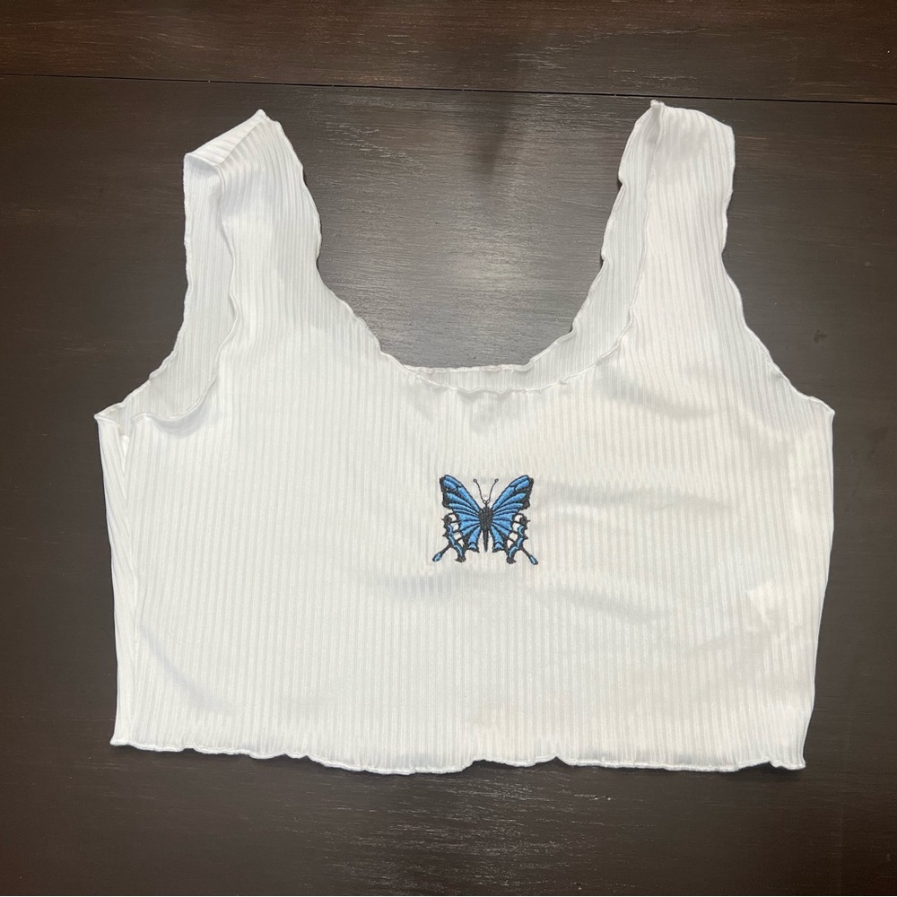 Cropped Butterfly Tank
